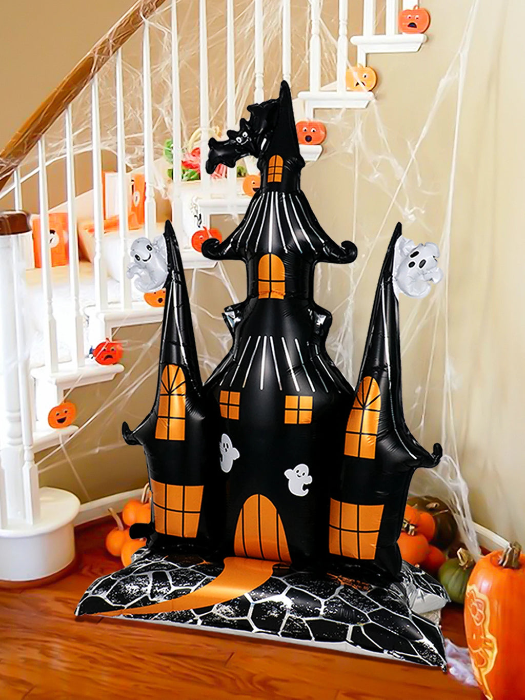 1pc Halloween 58-inch Super-Large Haunted House Castle Standing Foil balloon