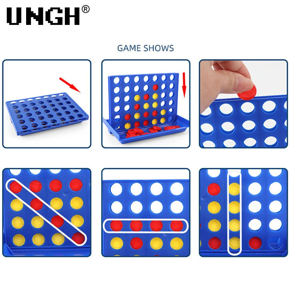 UNGH Four In A Row Bingo Chess Connect Classic Family Board Game Toys