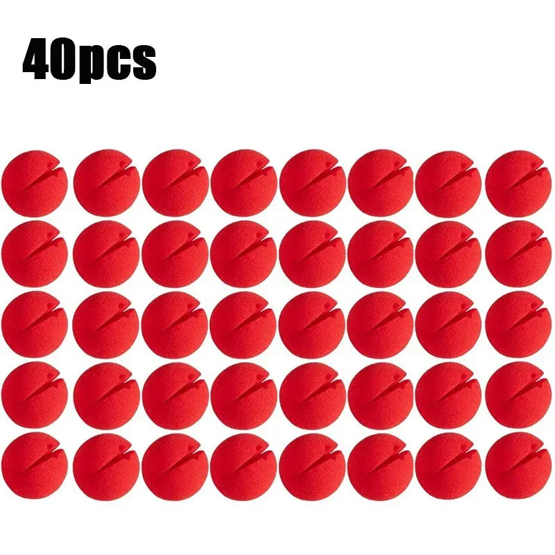40 5PCS Red Funny Clown Nose Foam Sponge Ball Cosplay Costume Props Circus