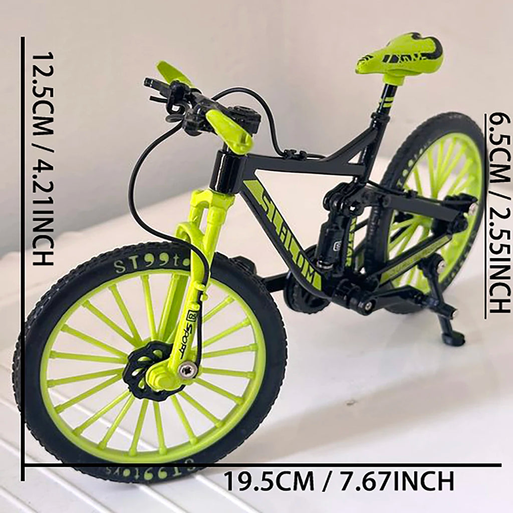 1:10 Mini Alloy Bicycle Diecast Model Finger Mountain Miniature Metal Bike
