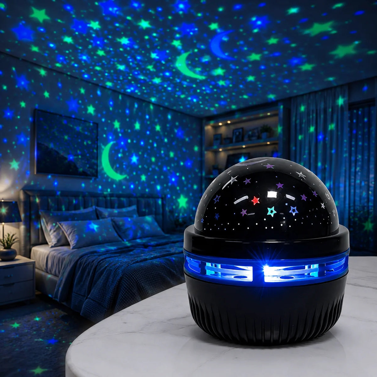 Starry Sky Projector Lamp RGB Galaxy Light Moon Star LED Night Lamp USB