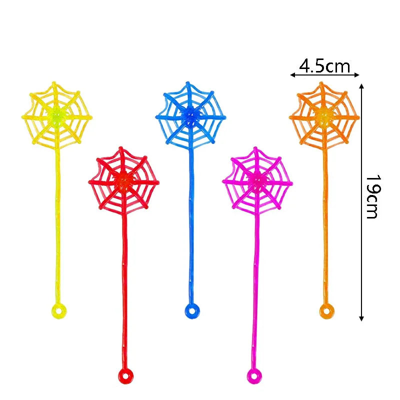 10/20/30pcs Sticky Hands Spider Web Toy Stress Relief