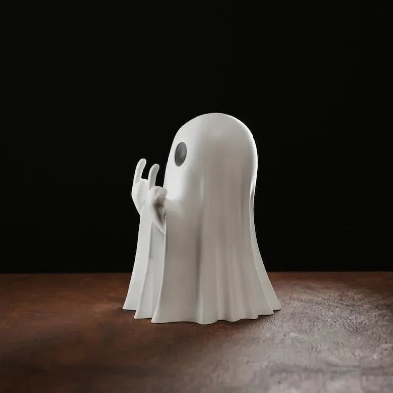 Luminous Middle Finger Ghost Statue Humorous Ornament