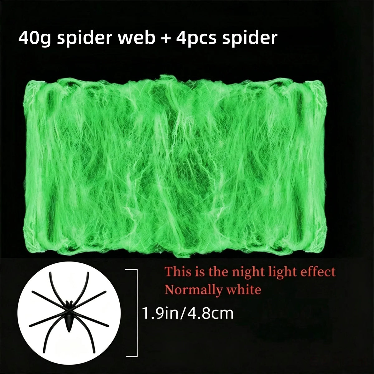 Halloween Glow Spider Web Creepy Decor