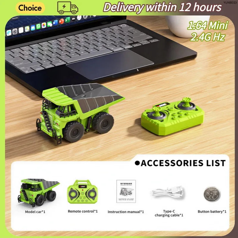 1:64 Remote Control Alloy Truck Forklift Trailer Worktop Mini Bluetooth RC