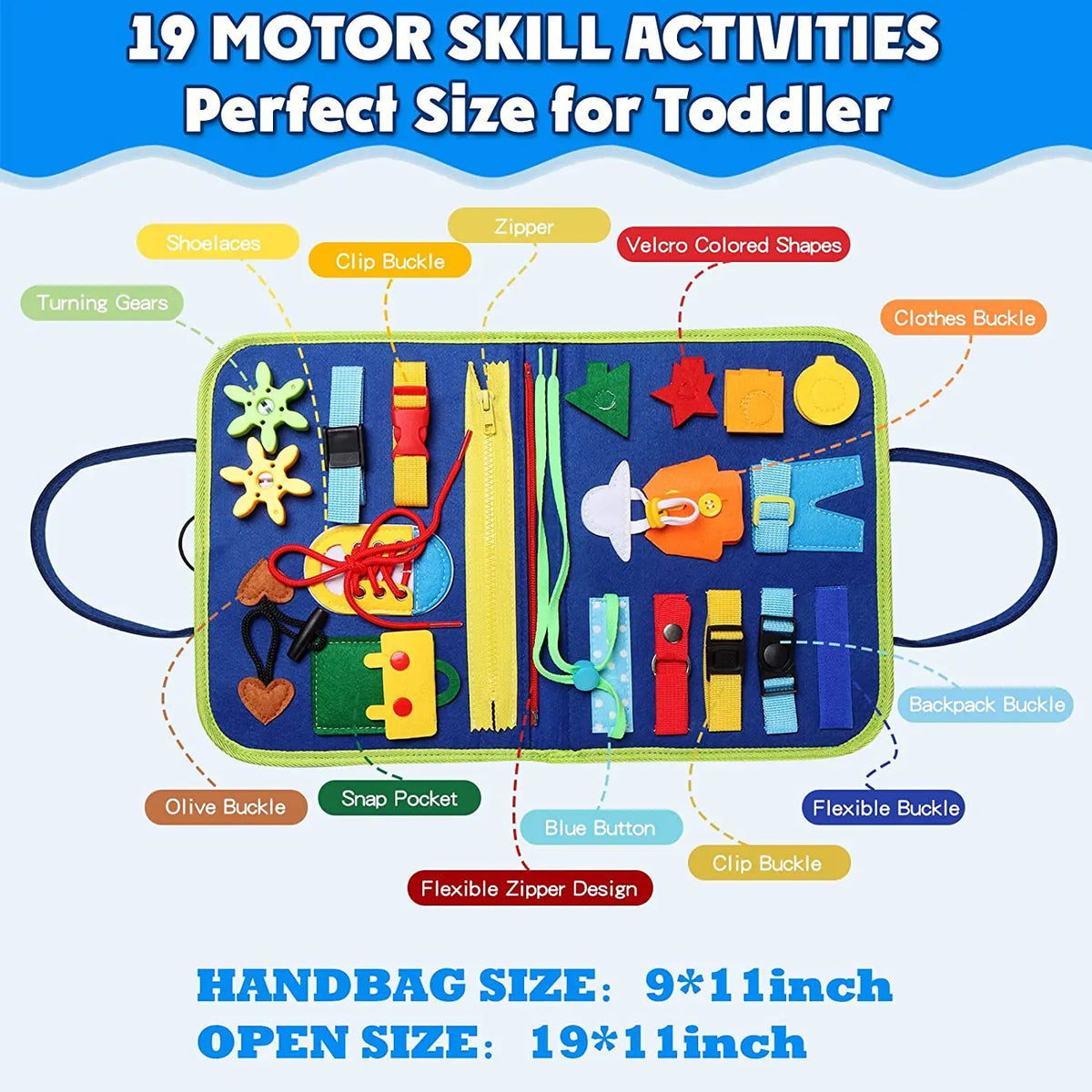 Montessori Toys Busy Board Sensory Activity Developing Board Motor Skills