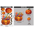 Halloween Window Glass Stickers Cartoon Pumpkin Bat