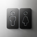 CIFBUY Acrylic 3D WC Toilet Door Sign Modern Self-Adhesive Salon Restaurant