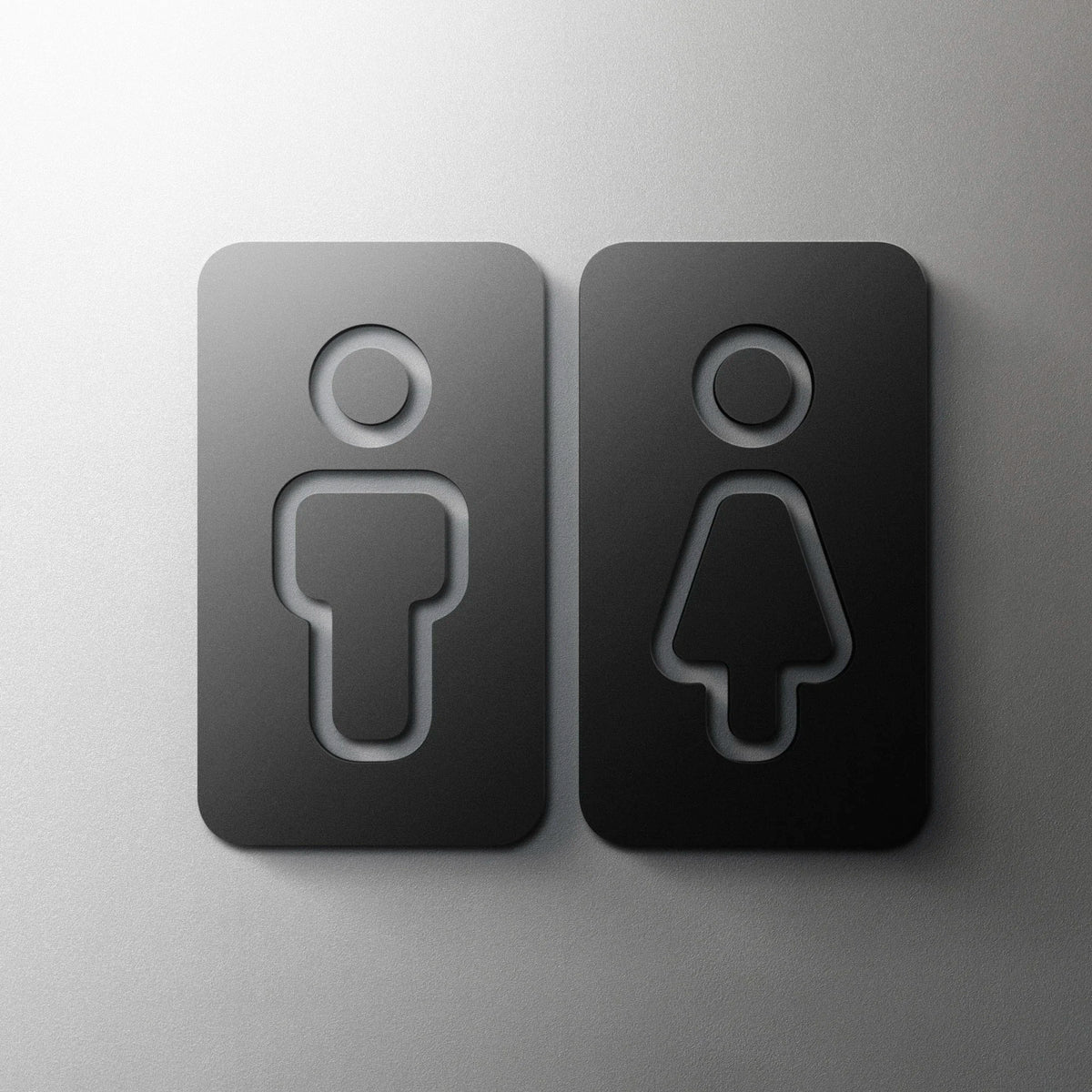 CIFBUY Acrylic 3D WC Toilet Door Sign Modern Self-Adhesive Salon Restaurant