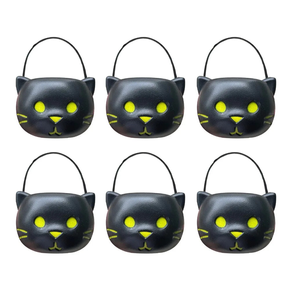 6PCS Set Spooky 6cm Size Halloween Pumpkin Jar Lid