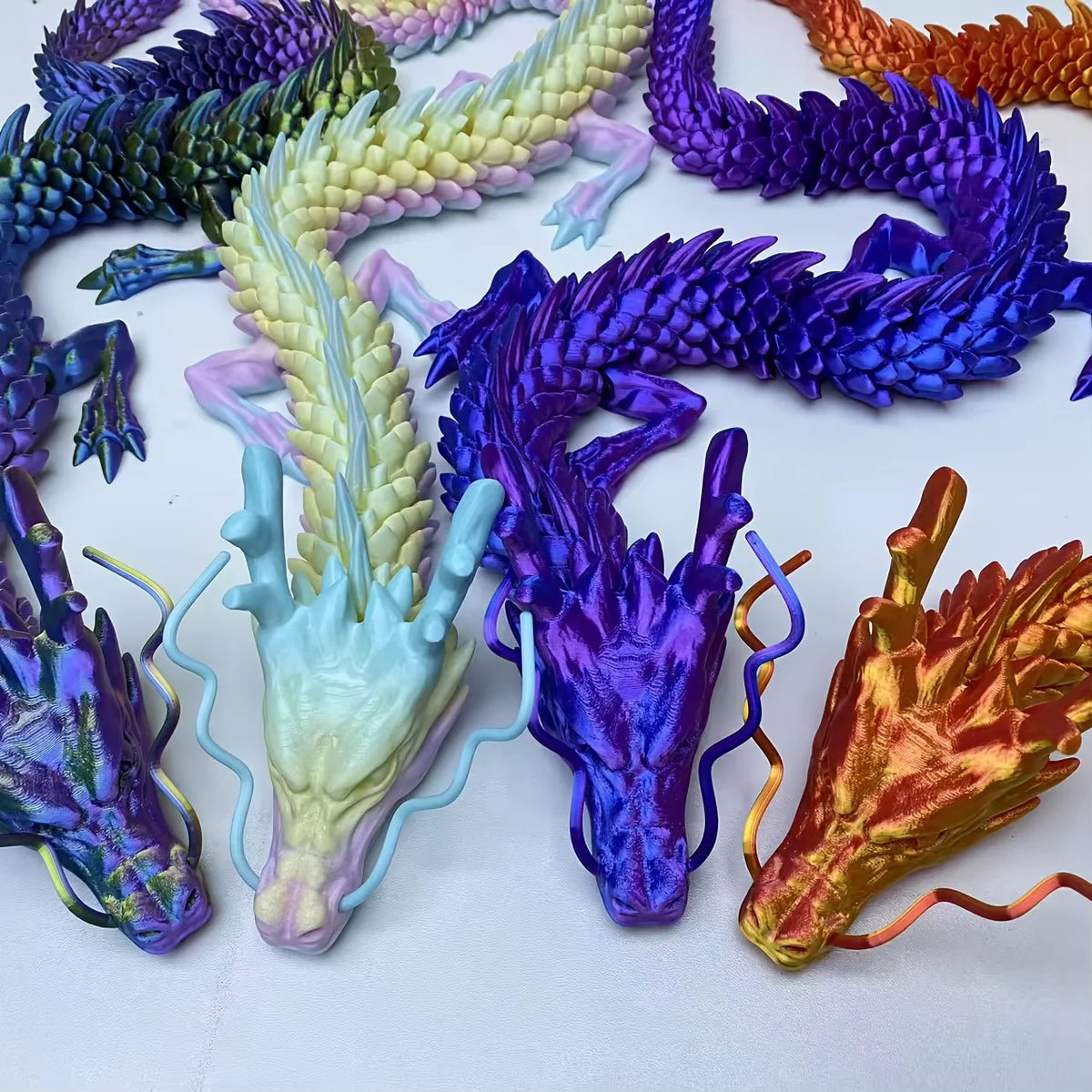 88CM 3D Printed Gem Dragon Crystal Fidget Toy Rotatable Articulated Dragon