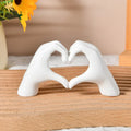 Gold Decoration Heart Hand Statue Living Room Bedroom Love Finger Modern