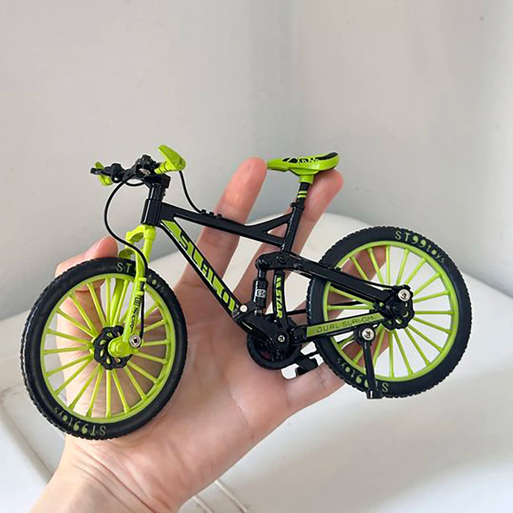 1:10 Mini Alloy Bicycle Diecast Model Finger Mountain Miniature Metal Bike