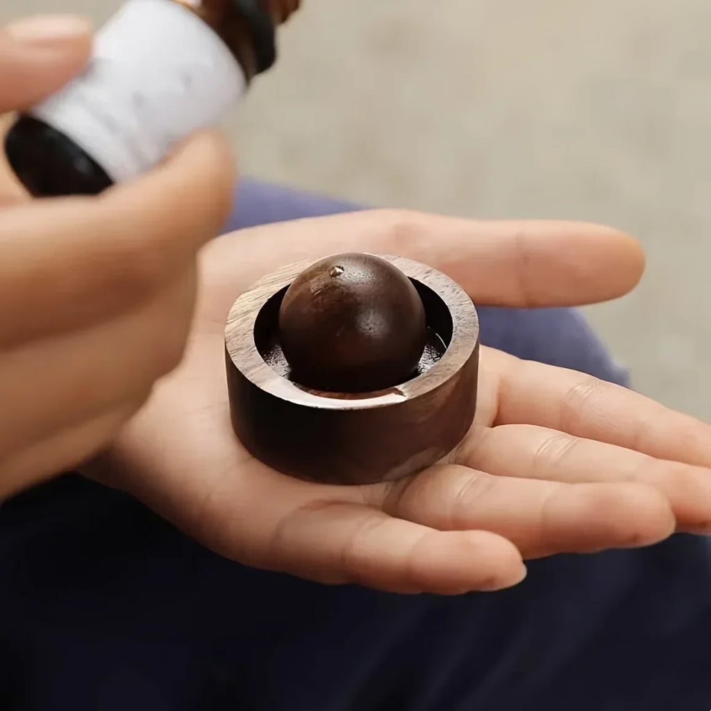 Car Wooden Essential Oil Diffusers Spherical Design Natural Fragrance Bedroom