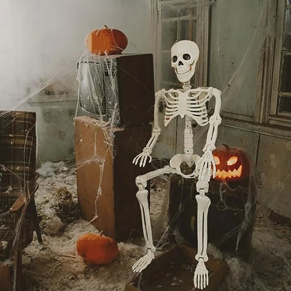 Halloween Decorations Skeleton Posable Statue
