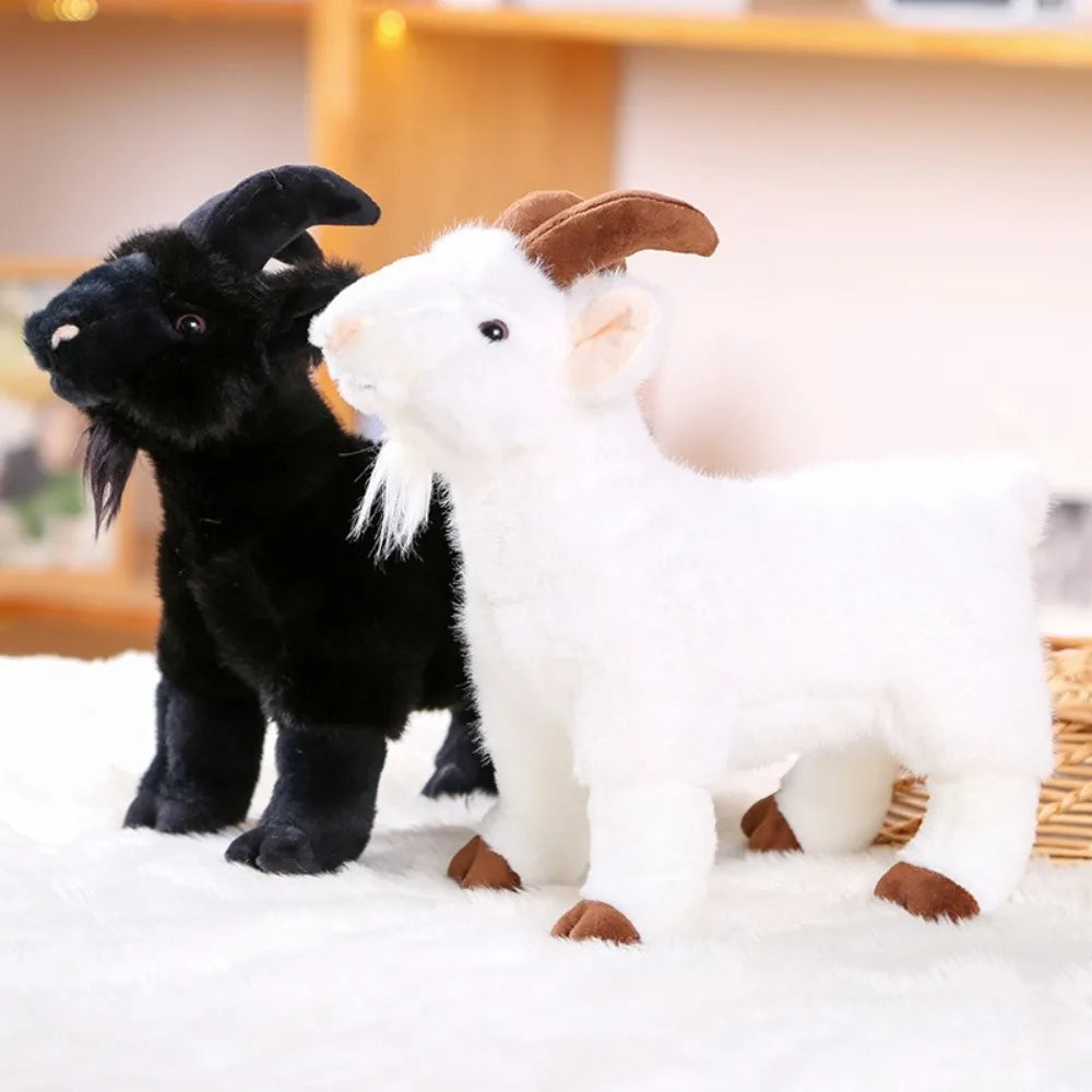 Cute 18 30cm Baby Goat Plush Doll PP Cotton Horned Sheep Doll Toys Soft