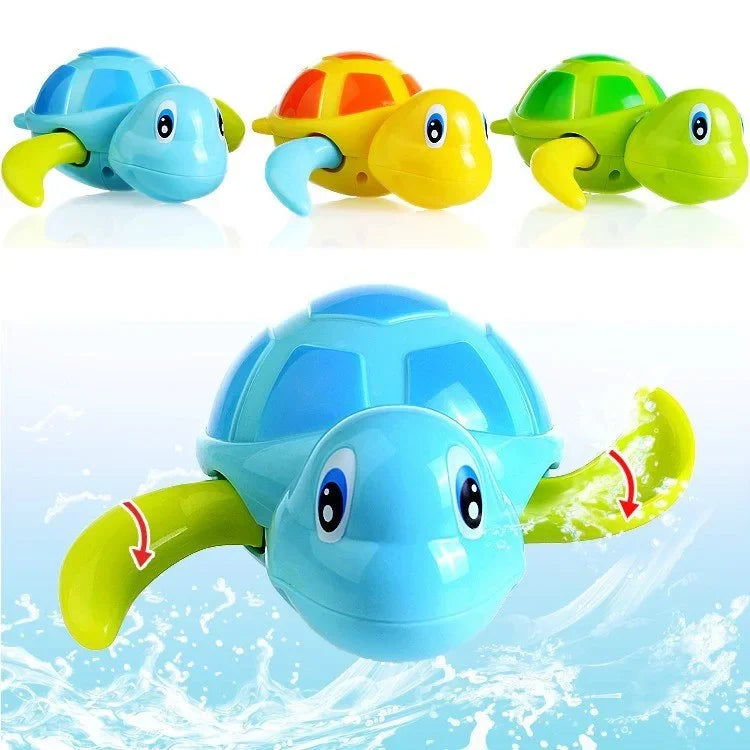 Single Sale Cute Cartoon Animal Tortoise Classic Baby Water Toy Infant Swim