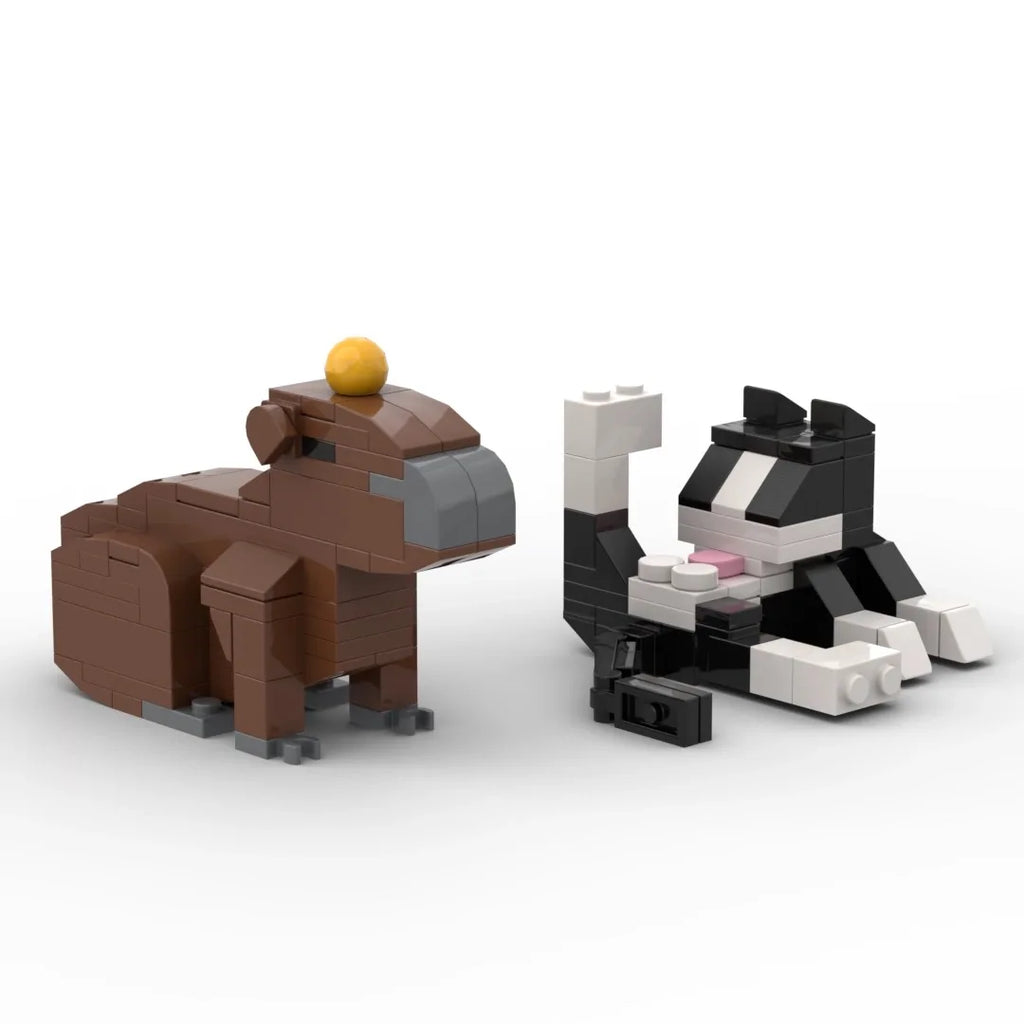 Animal Series 62 Piece MOC Bricks Cat Figures Building