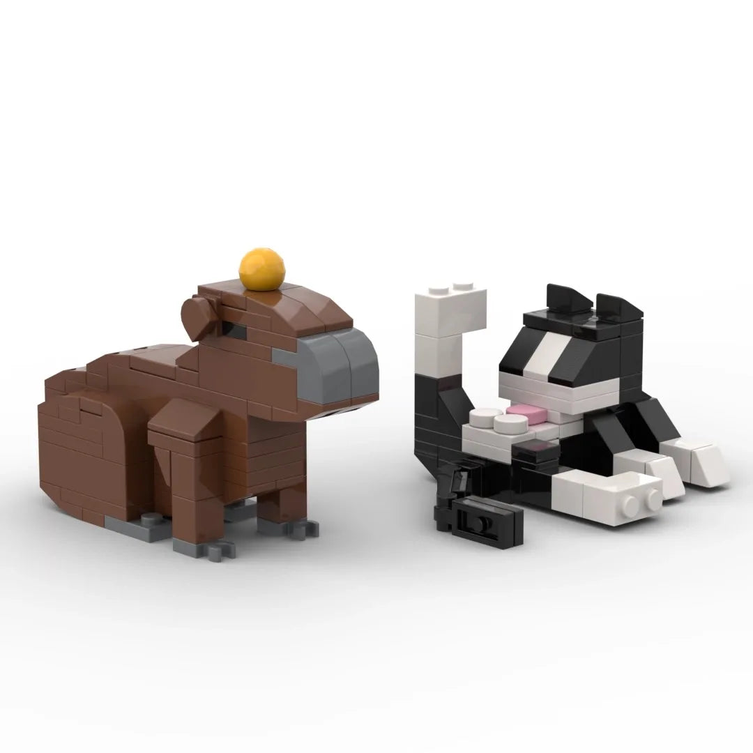 Animal Series 62 Piece MOC Bricks Cat Figures Building