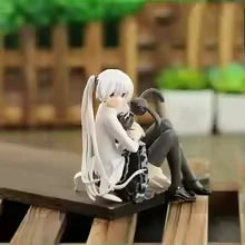 New 10cm Cute Anime Lady Doll with Rabbit Perfect Birthday Gift Home Decoration