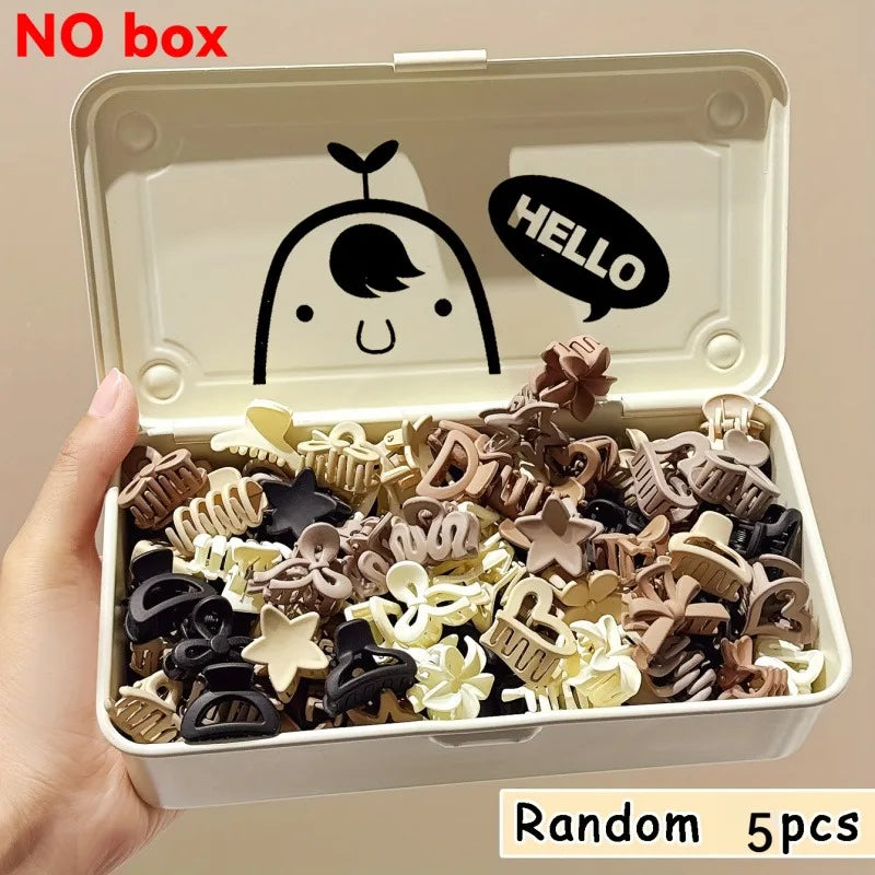 5 10 20 30pcs Beige Mixed Pack Small Clips Cute Girl Accessories Daily Use