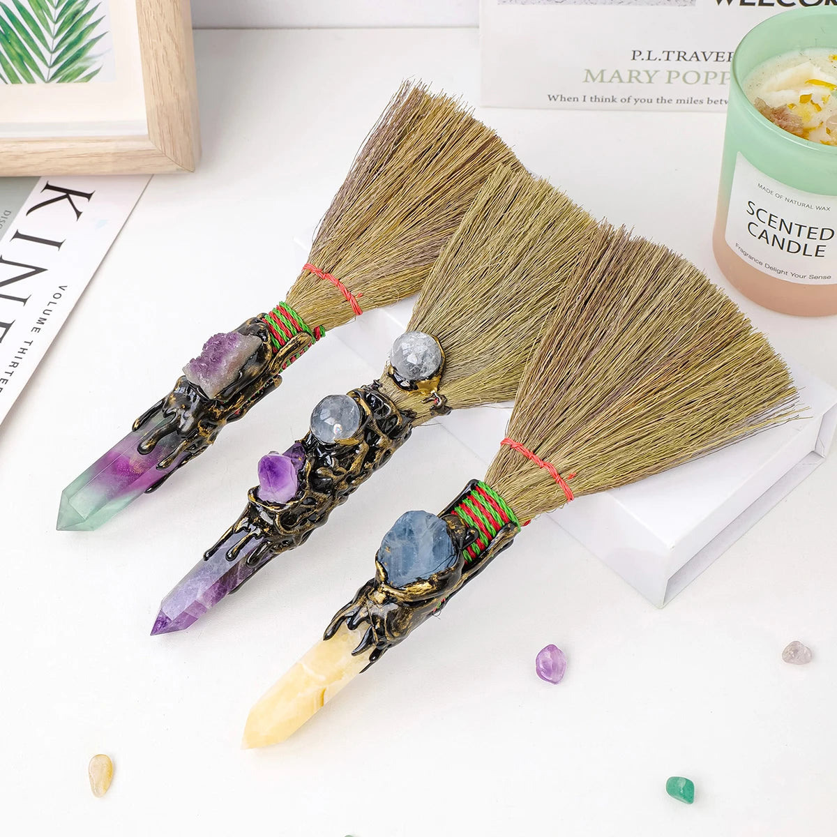 1PC Natural Crystal Point Stone Amethyst Altar Witch Supplies Table Decor