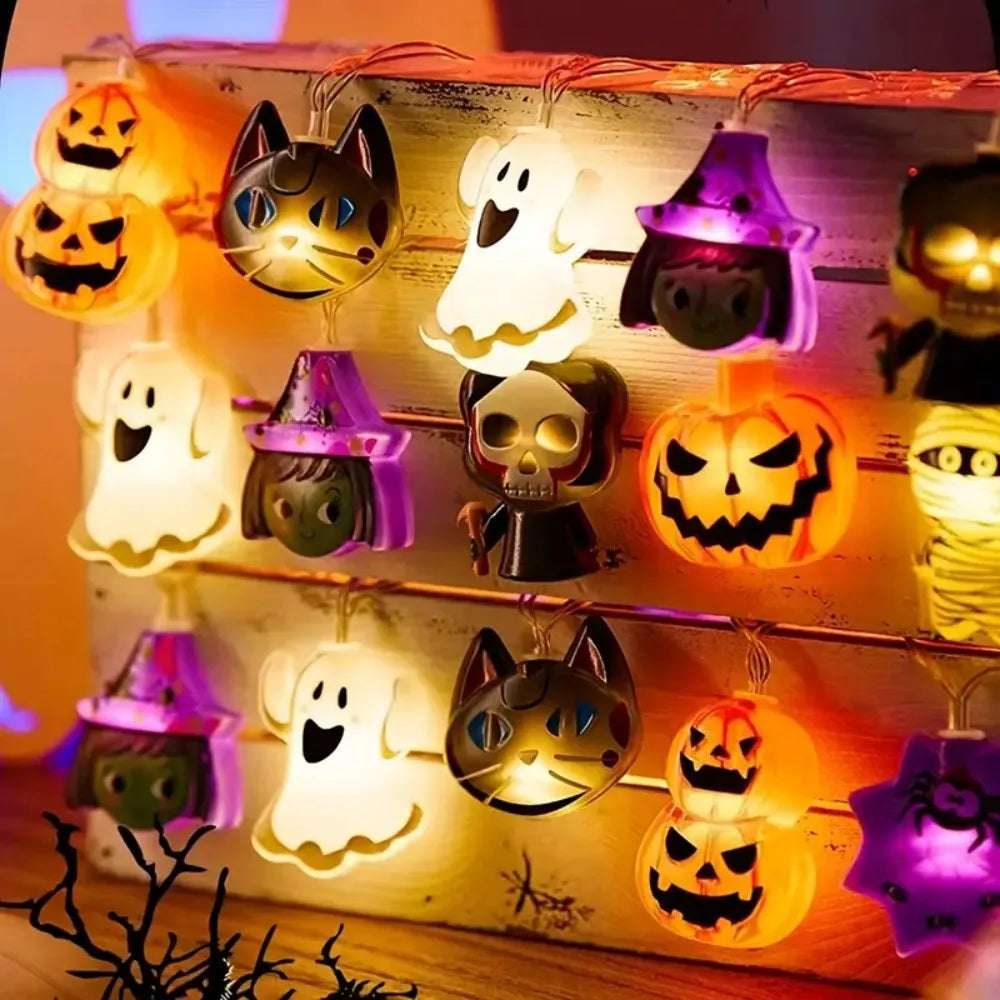 1PC 1.5M10LED 3M20LED Halloween Battery Box 8-Element Light String