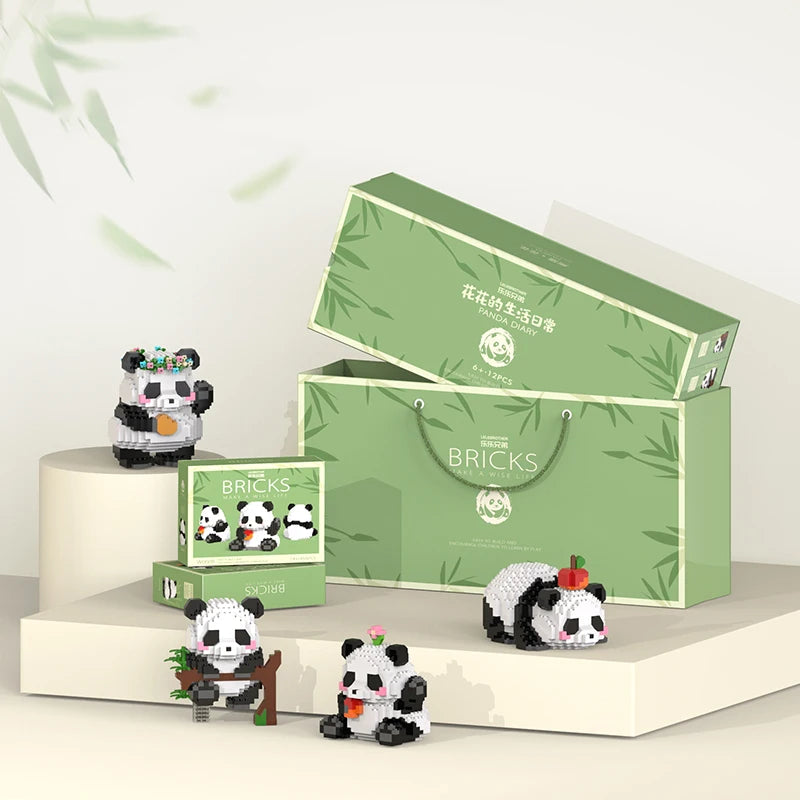 Animal Panda Building Block DIY Creative Construction