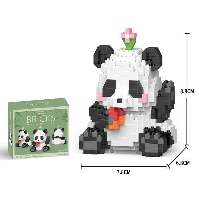 Animal Panda Building Block DIY Creative Construction