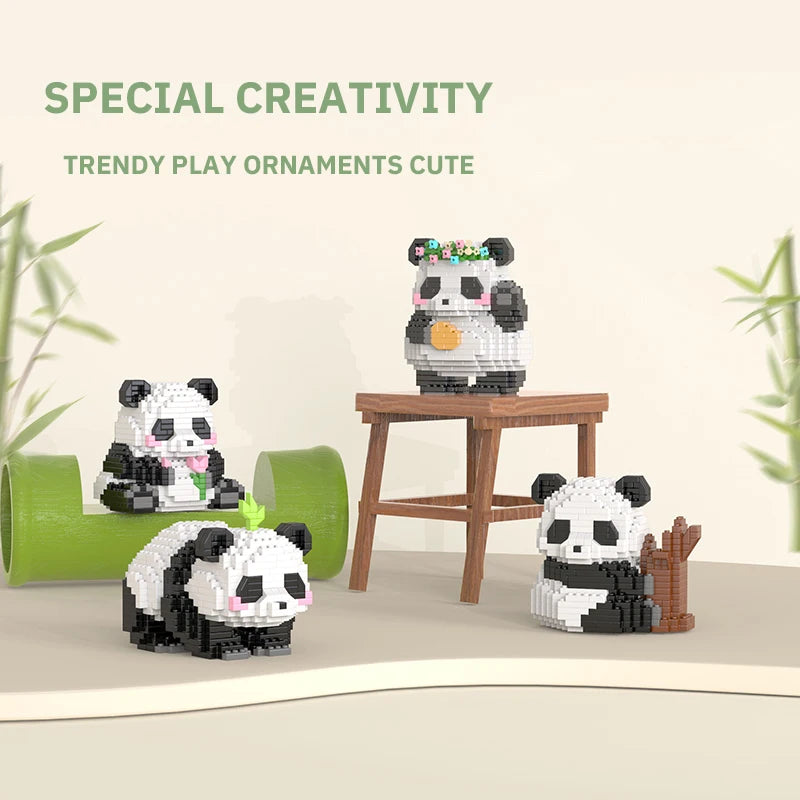 Animal Panda Building Block DIY Creative Construction