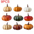 9pcs Autumn Simulation Pumpkin DIY Decoration Harvest Festival Halloween Party