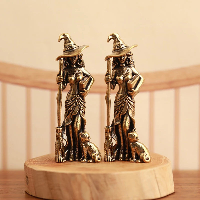 Broom Moon Witch Ornament Suitable Home Office Decoration Magic Witch