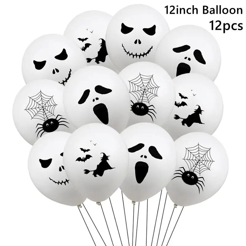12pcs Halloween Ghost Balloons Party Decoration