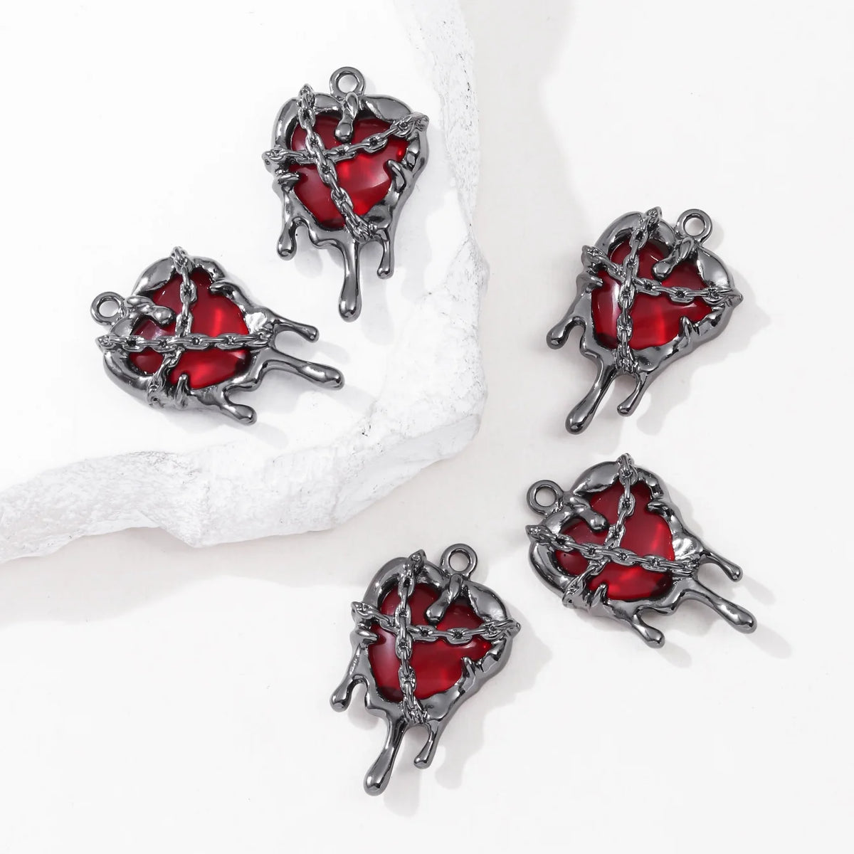 10pcs Dark Gothic Retro Black Butterfly Spider Cross