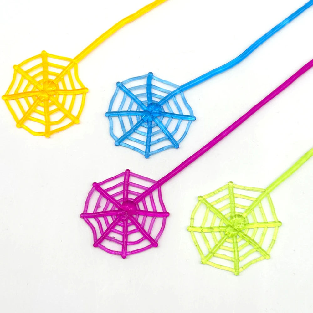 12/30Pcs Stretchable Climbing Spider Web Tricky Toys Kids