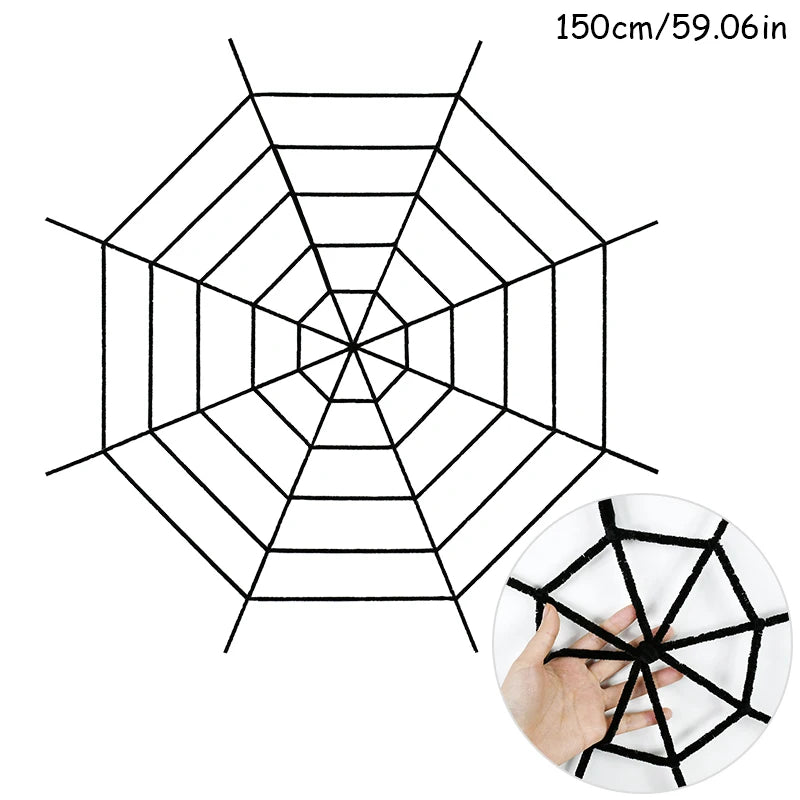 150 250cm Black White Spider Web Giant Stretchy Cobweb Home Bar Garden