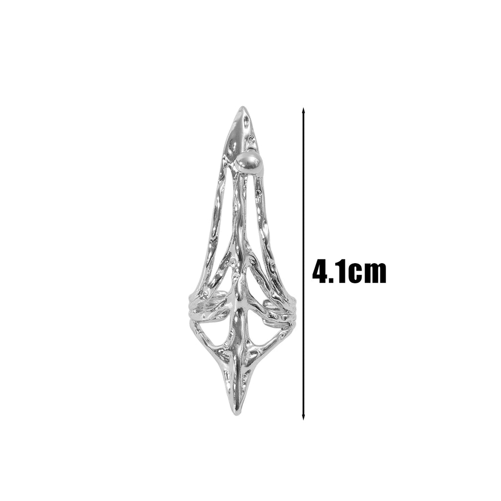 New Punk Metal Nail Set Skeleton Ring Spicy Girl Trend Geometric Setting