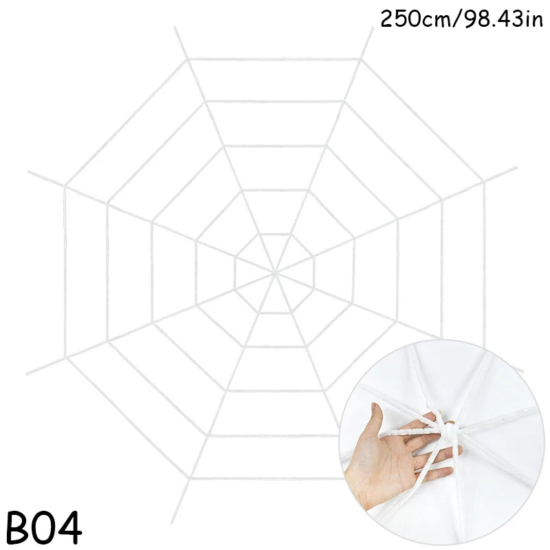 150 250cm Black White Spider Web Giant Stretchy Cobweb Home Bar Garden