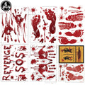 Halloween Wall Doors Windows Stickers Blood Handprint Footprint Skull