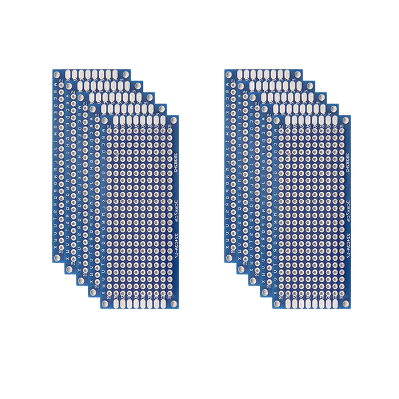 5 10PCS PCB Board Prototype Board Blue 2x8 3x7 4x6 5x7 7x9cm Double Sided
