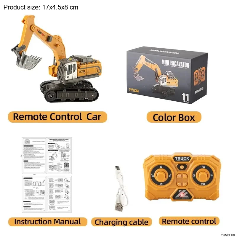1:64 Remote Control Alloy Truck Forklift Trailer Worktop Mini Bluetooth RC