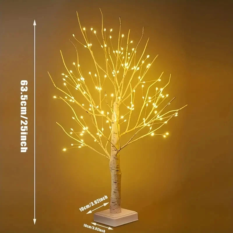 144 LED Birch Tree Light Warm White USB Battery Power Holiday Decorative