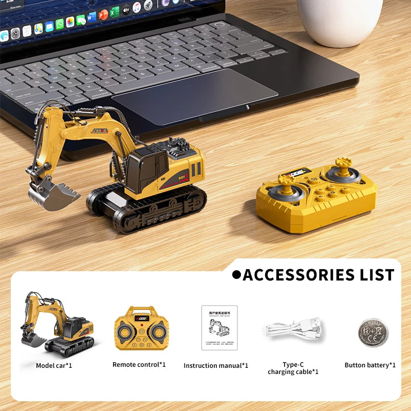 1:64 Bluetooth Remote Control Crane Forklift two-in-one Desktop Mini Alloy