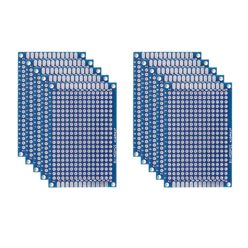 5 10PCS PCB Board Prototype Board Blue 2x8 3x7 4x6 5x7 7x9cm Double Sided