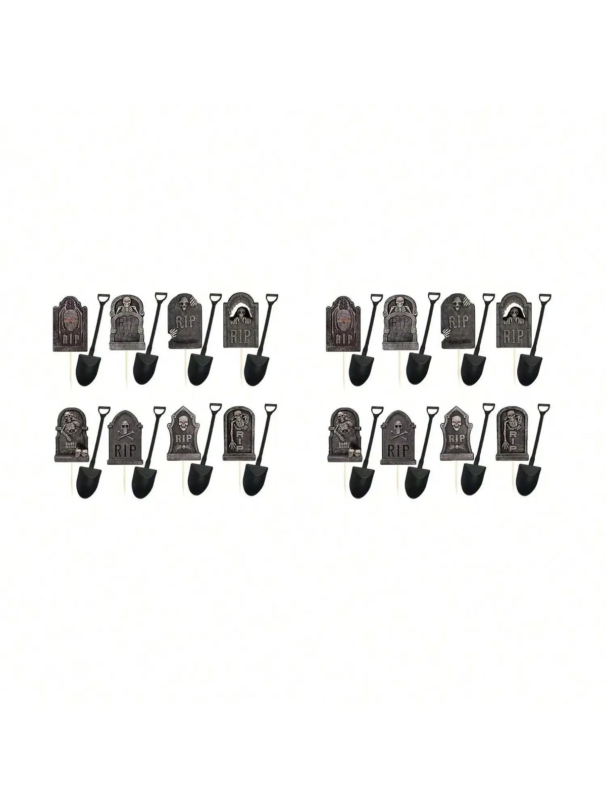 Halloween Cupcake Toppers Cake Decorations Tombstones Graveyard Cupcake