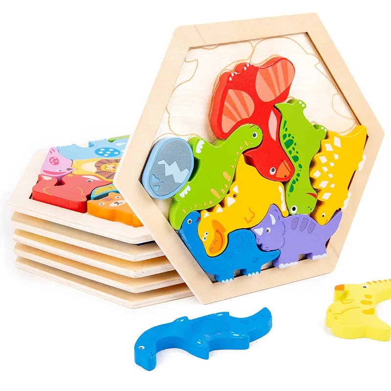 Wooden Jigsaw Puzzle 3D Creative Early Education