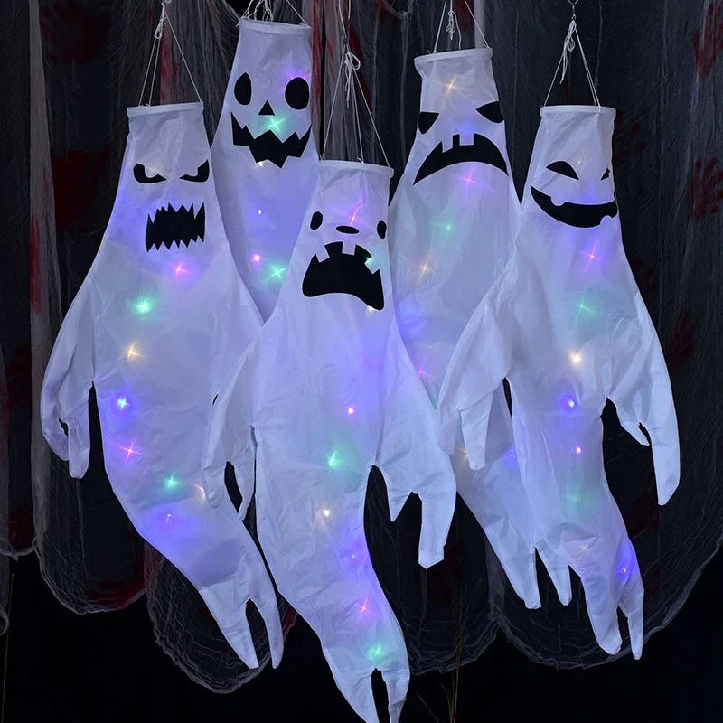 Hanging Ghost Halloween LED Luminous Ghost Children's Gift Scary Party Props