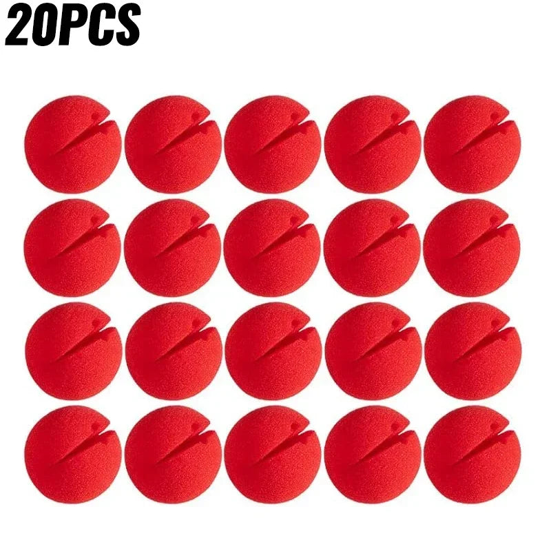 40 5PCS Red Funny Clown Nose Foam Sponge Ball Cosplay Costume Props Circus