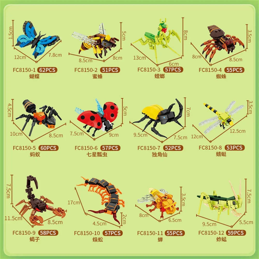 Moc Insect Animal Model Building Blocks