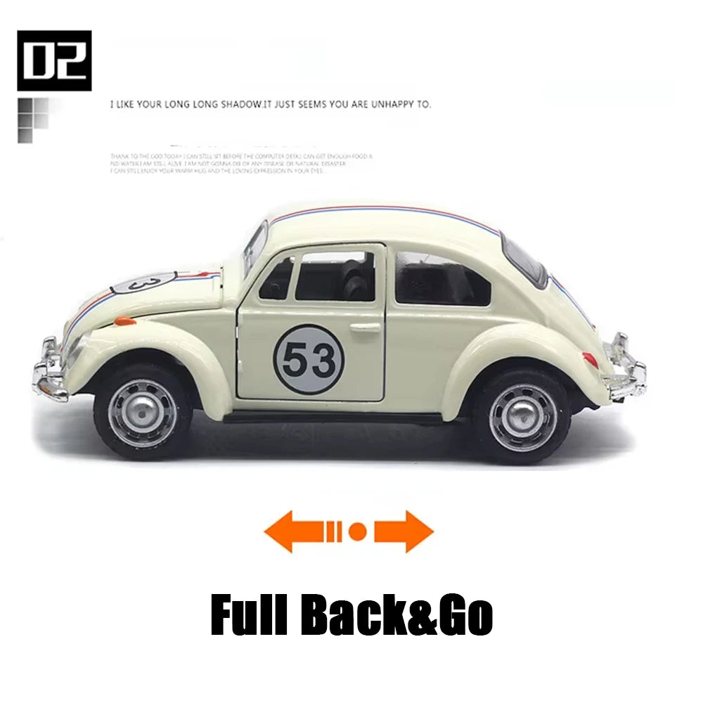 1:32 Vintage Die-Cast Racing Car Toy High-Quality Metal Alloy Manual Pull-Back